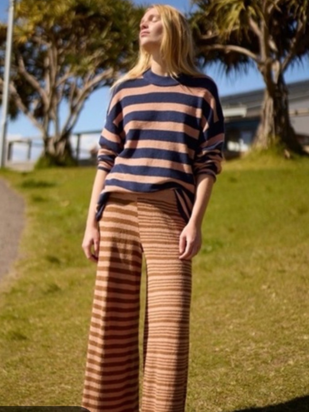 Free People Allyson Striped Pants